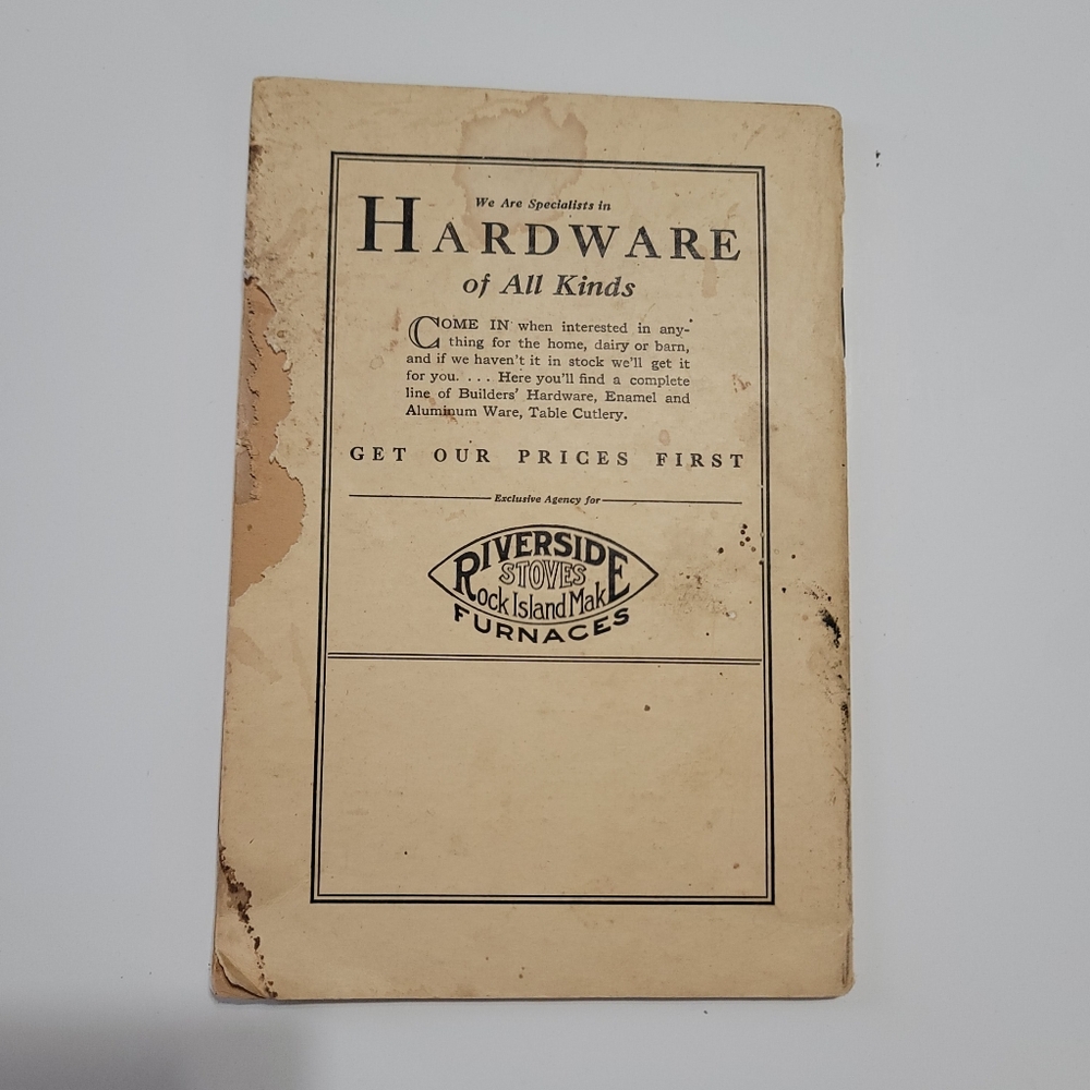 Antique RIVERSIDE Cook Book Rock Island Stove Company Illinois CookBook - Picture 2 of 5
